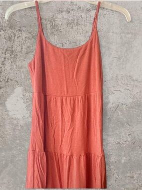 Pink Rose Coral-Pink Tiered Mini Dress